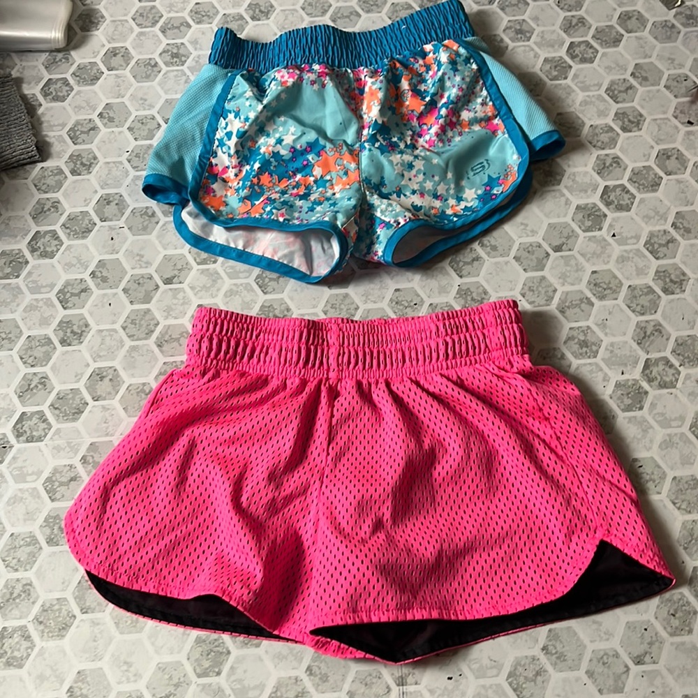 Set of 2 Youth Small BCG Sketchers Elastic Waist Athletic Short Bundle